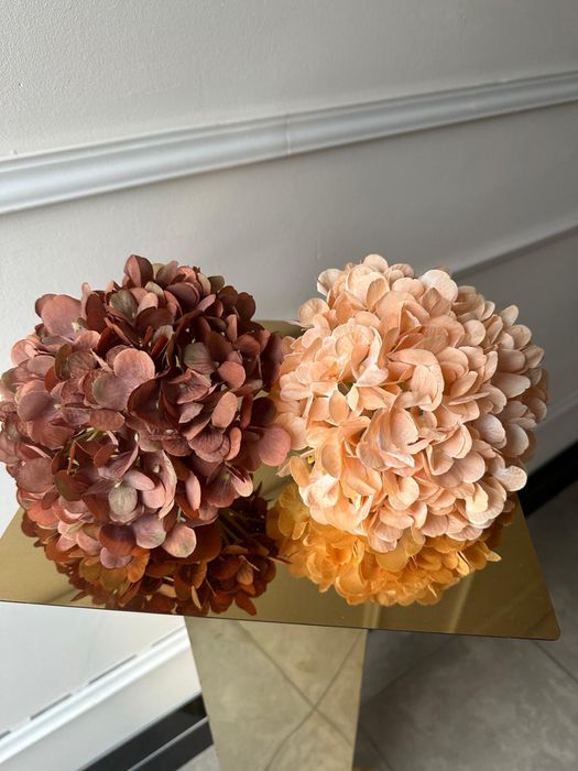 Hortensja sztuczna wyrobowa duża głowa biała różowa niebieska bordo