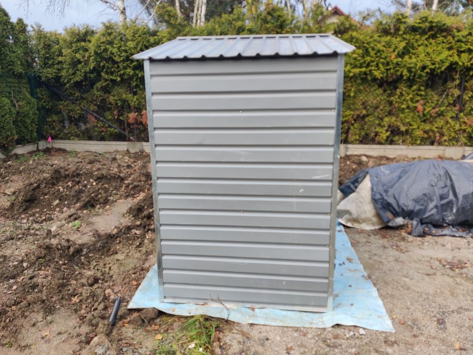 Domek narzędziowy ogrodowy blaszak blaszany na budowę i ogród 213x131