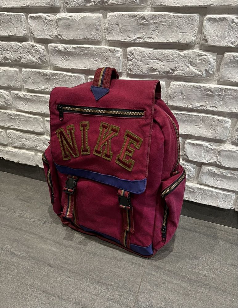 Vintage Plecak Nike Air Multicolor Backpack 90s swoosh spellout logo