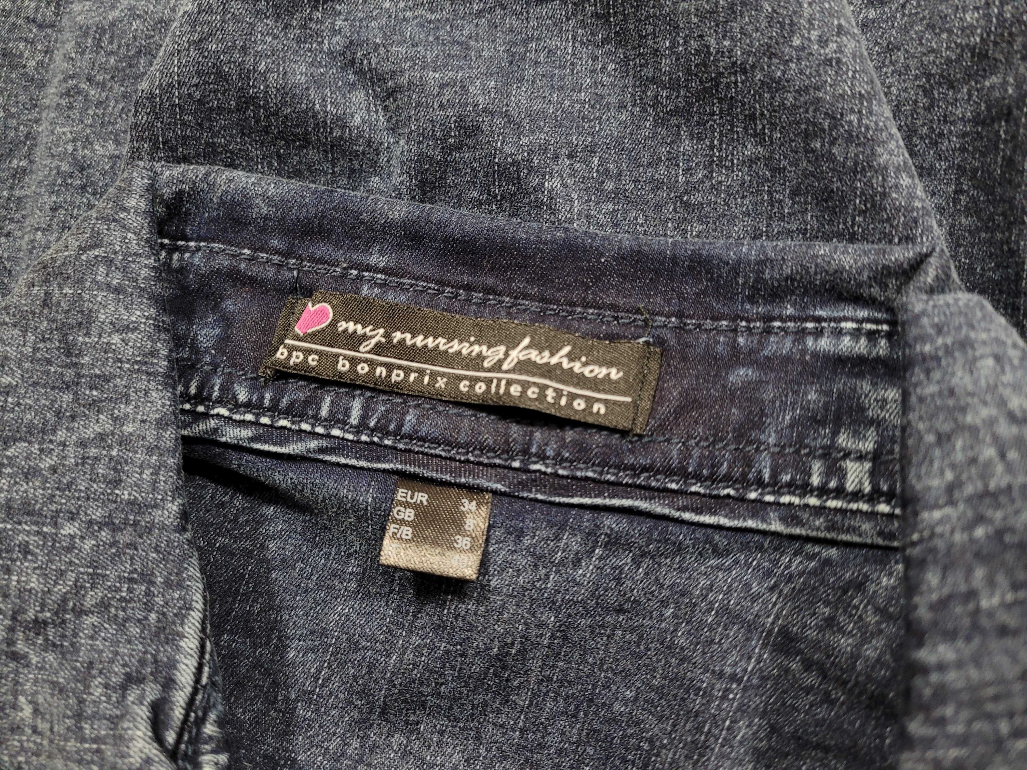 Nowa jeansowa sukienka szmizjerka 34,XS/36,S BonPrix BPC guziki