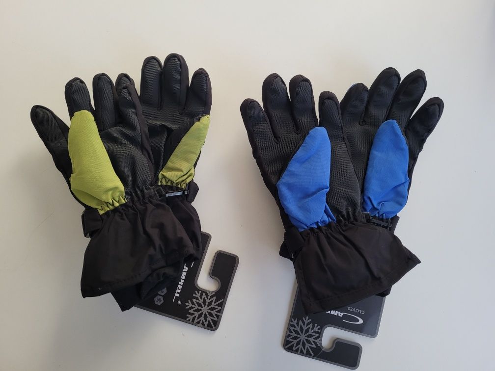 Nowe Rękawiczki Narciarskie Zimowe Dziecięce Młodzieżowe Ocieplane