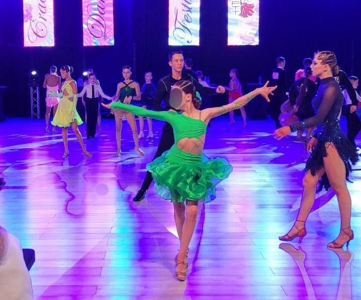 Sukieńka do tancu towaryskiego na wzrost 145-155