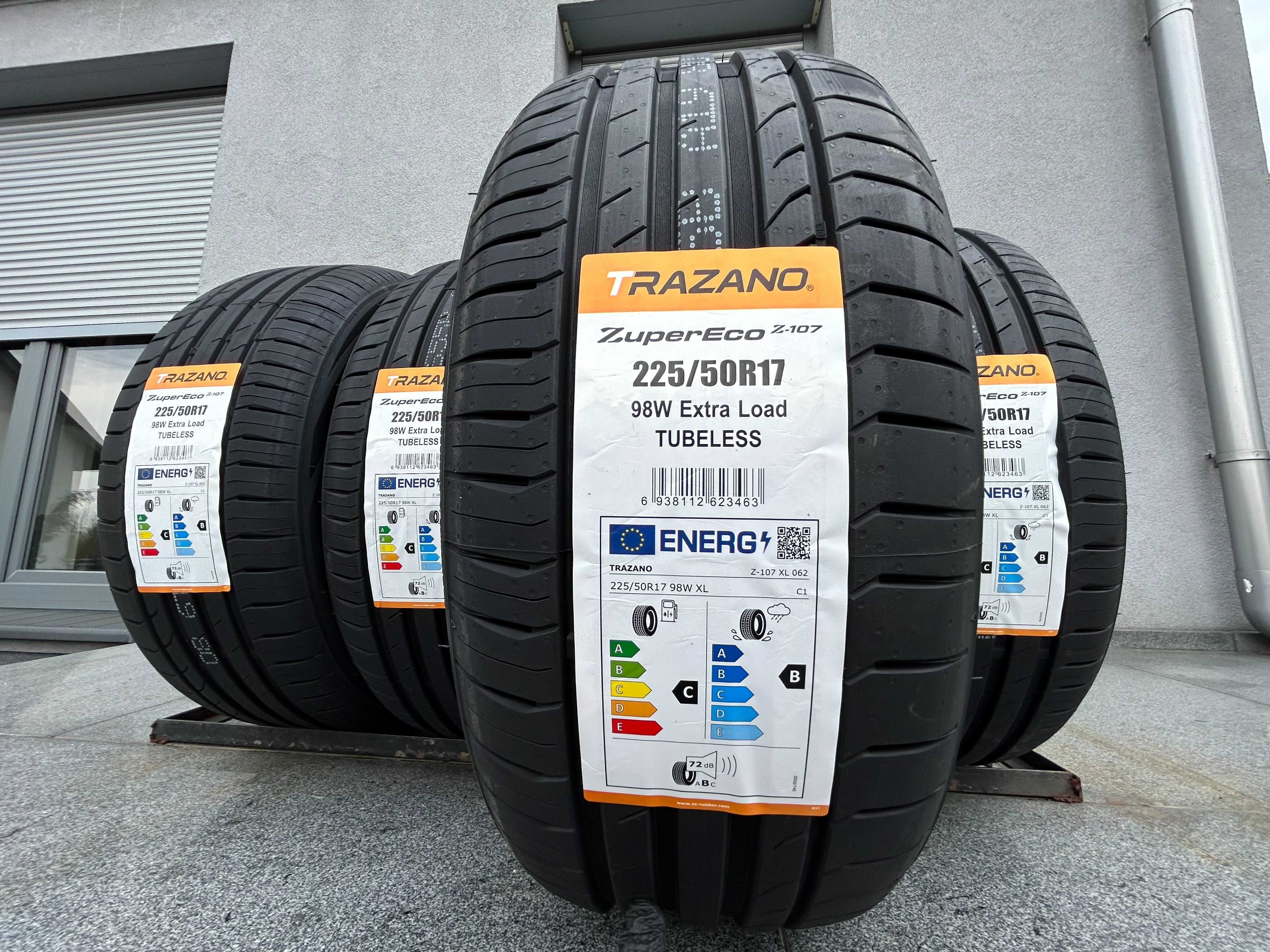 4szt letnie 225/50R17 Trazano Z-107 98W XL C,B,72db prod. 2023rok! gwa