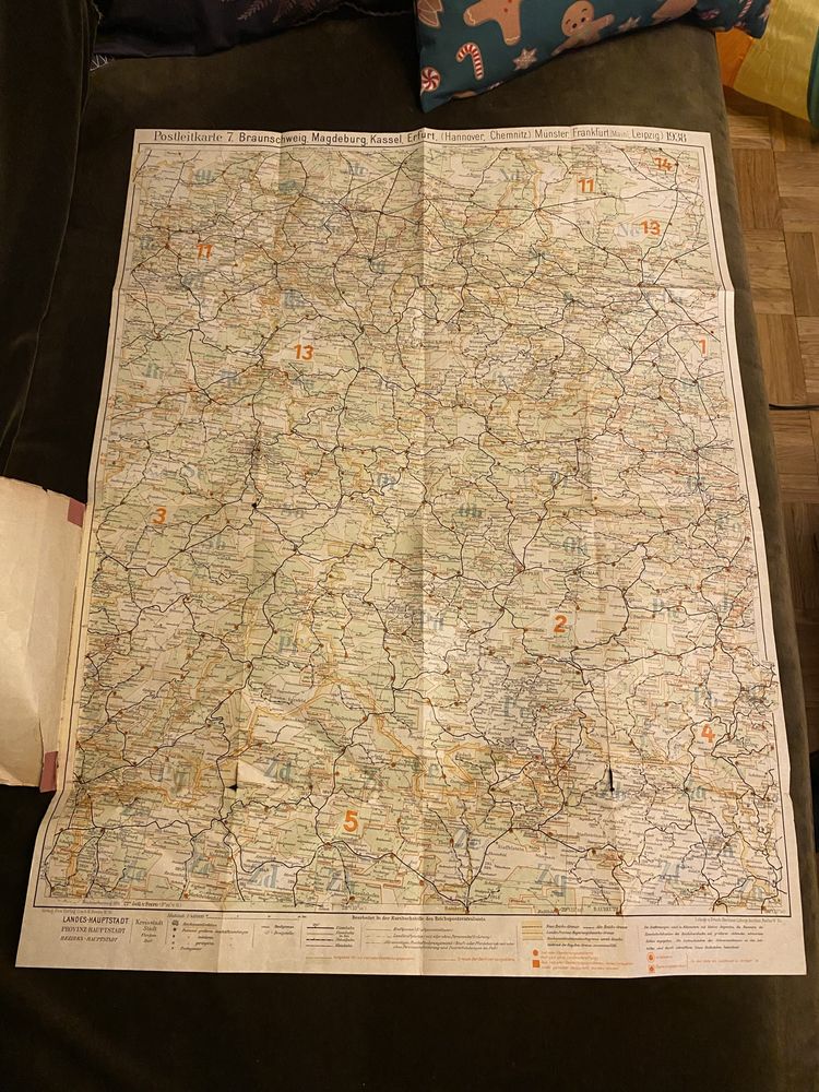Stara niemiecka mapa 1938