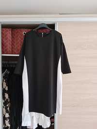 Czarna sukienka z rękawem 3/4 Reserved xl