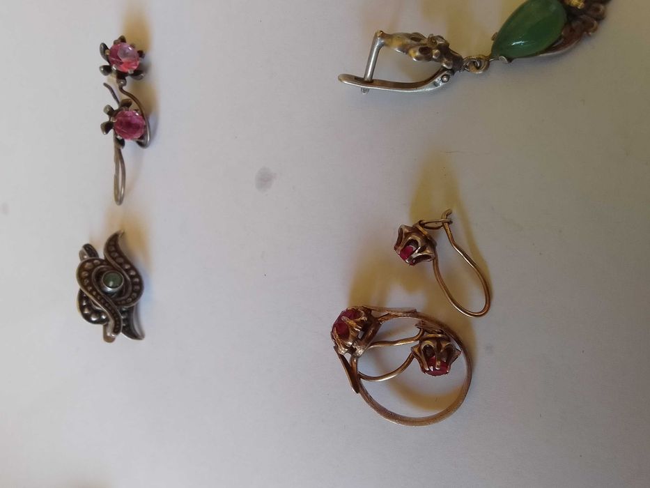 Серебряные серьги СССР ХЮЗ 875 пробы