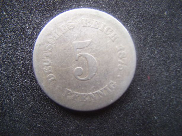Stare monety 5 fenig 1875 J Niemcy /2.2