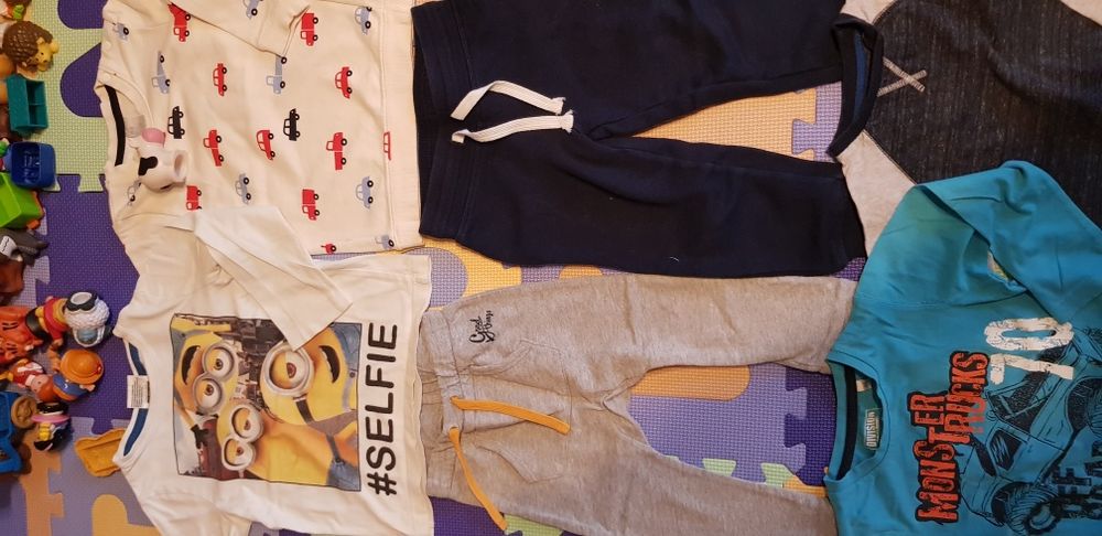 Zestaw dresy dres 86 / 92 chłopiecy bluzka spodnie bluza hm h&m