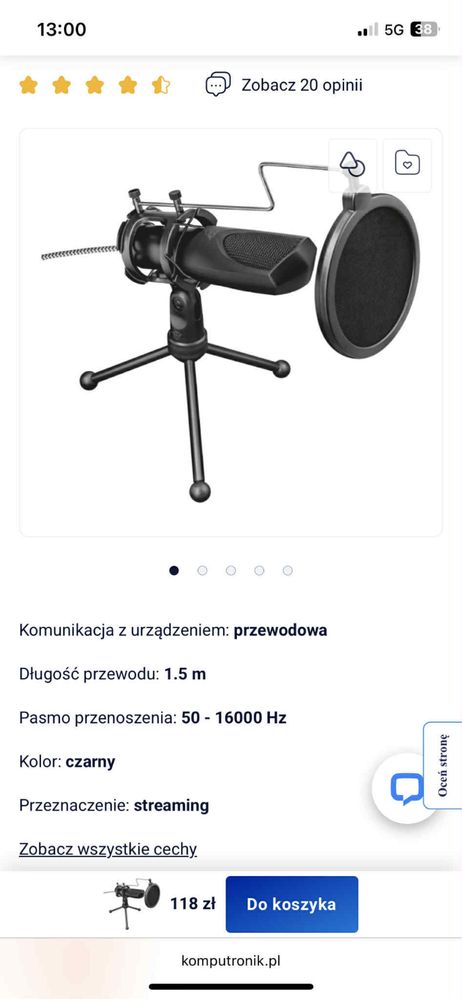 Mikrofon stremingowy