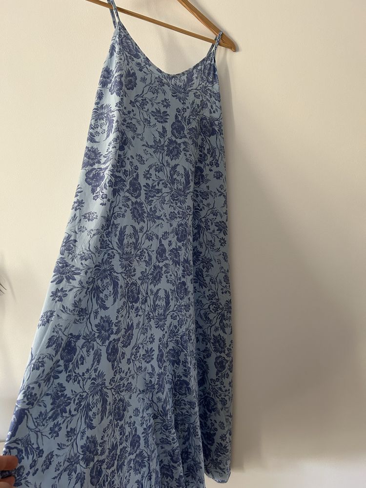 Sukienka made in italy w kwiaty ovesize długa xl