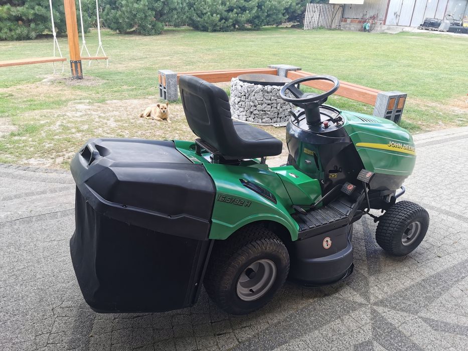 John Deere 16,5 HP Briggs Kosz STAN Faktura Traktorek Kosiarka