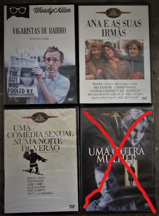 4 dvd's WOODY ALLEN, novos, selados