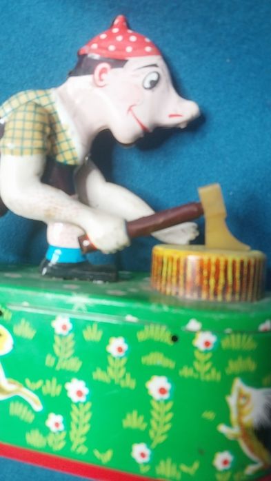 Копилка ГДР лесоруб из жести