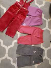 Rozm.80 spodnie spodenki dla dziewczynki cena za całość  jesienno wios