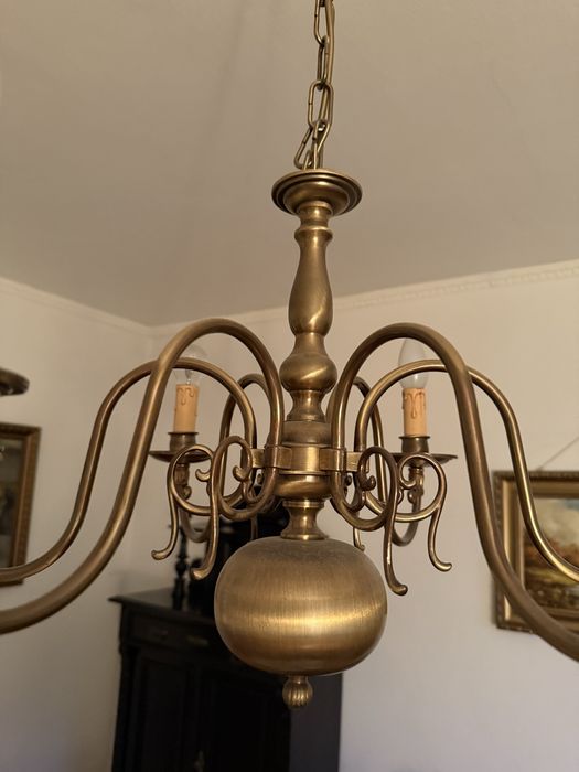 Lampa wiszaca , mosiezna , austriackiej firmy Orion