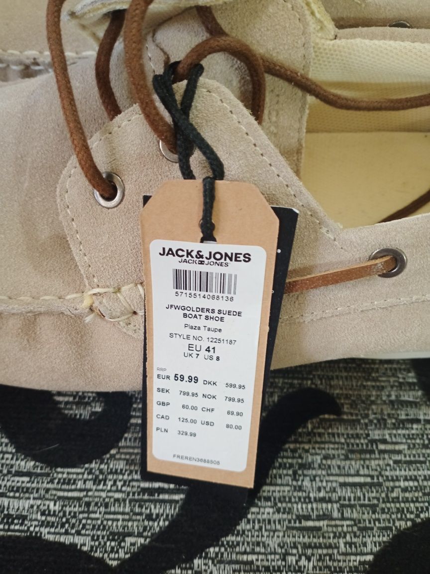 Мокасини чоловічі Jack & Jones 41 розмір.