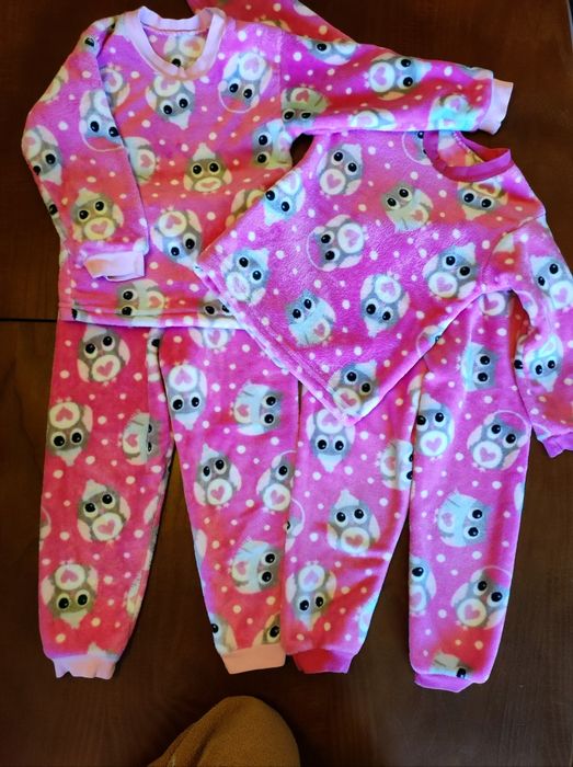 ДВІЙНЯ Флісова полотна плюшева піжама 2 штуки 110 розміру