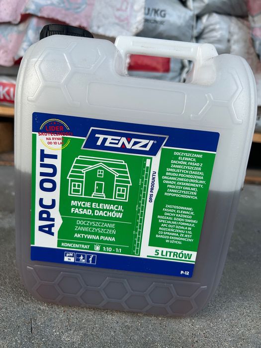 Płyn Tenzi do mycia elewacji i dachów