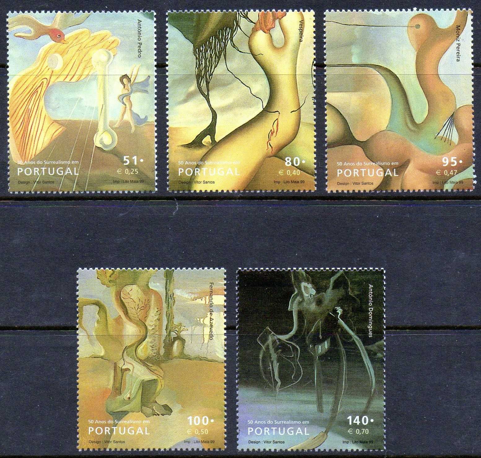 Selos Portugal 1999 - Série Completa Nova MNH Nº2603/2607