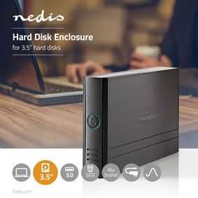 Caixa externa NEDIS HDDE35400BK 3.5″ SATA