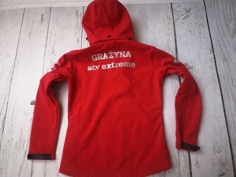 Czerwony damski softshell r. S