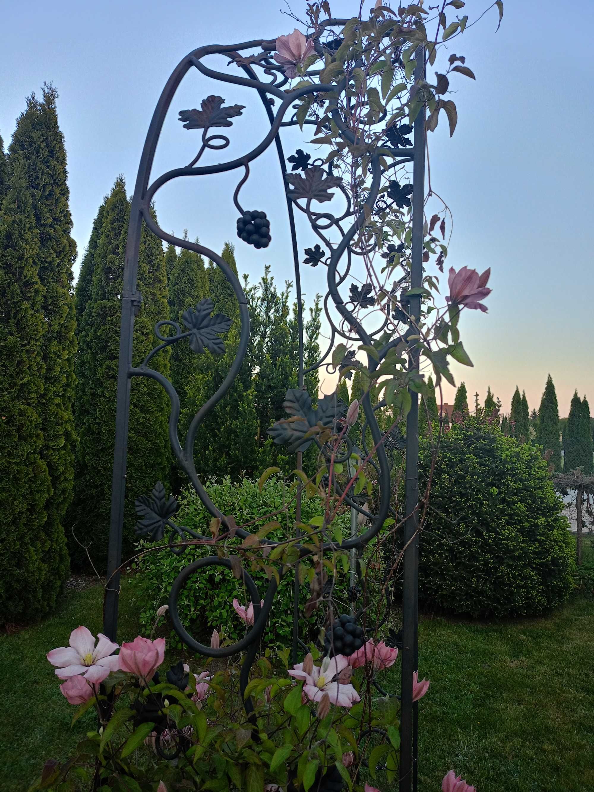 Pergola metalowa kuta do kwiatów