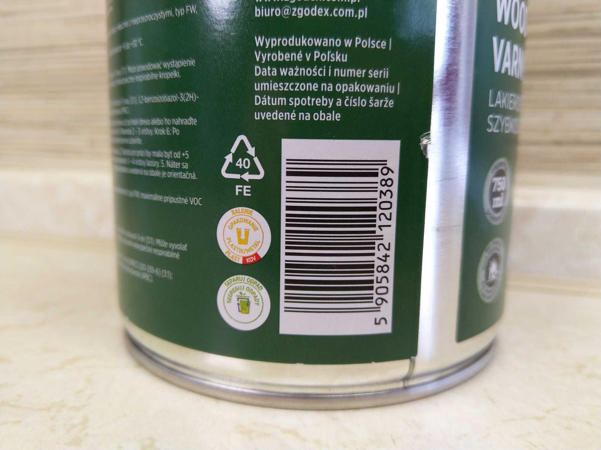 OKAZJA Lakierobejca bejca do drewna PALISANDER poj. 750 ml połysk
