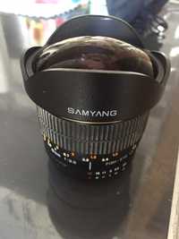 Samyang 8mm f/3.5 fish eye para Nikon