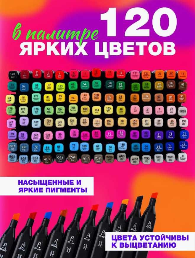 6 шт Набір маркерів для скетчингу маркери Набор маркеров маркеры