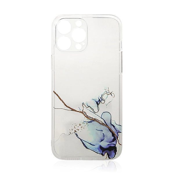 Marble Case etui do iPhone 13 Pro Max żelowy pokrowiec marmur niebiesk