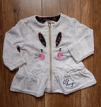 Coccodrillo rozm 68 3-6mcy szara bluza zapinana na zamek cute bunny z