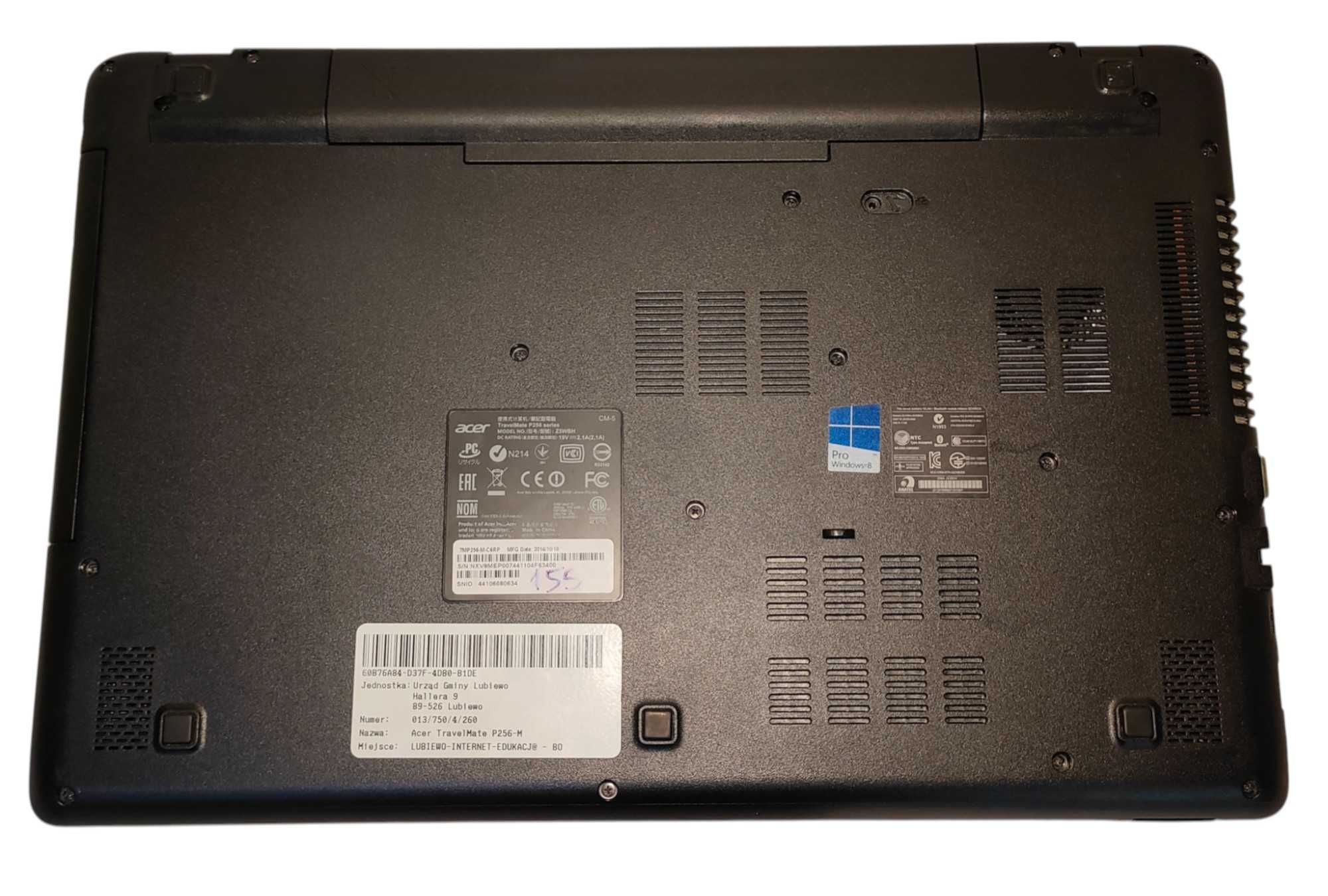 Laptop Acer P256 15,6" Intel Celeron 2957U/6GB/128GB SSD WIN7