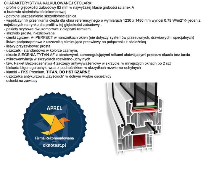 Sprzedam okna 6 szt okien VEKA SL 82 z demontażu (nowe)