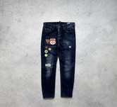 Мужские Джинсы Dsquared2 С Нашивками Оригинал Идеал S-M Made In Italy