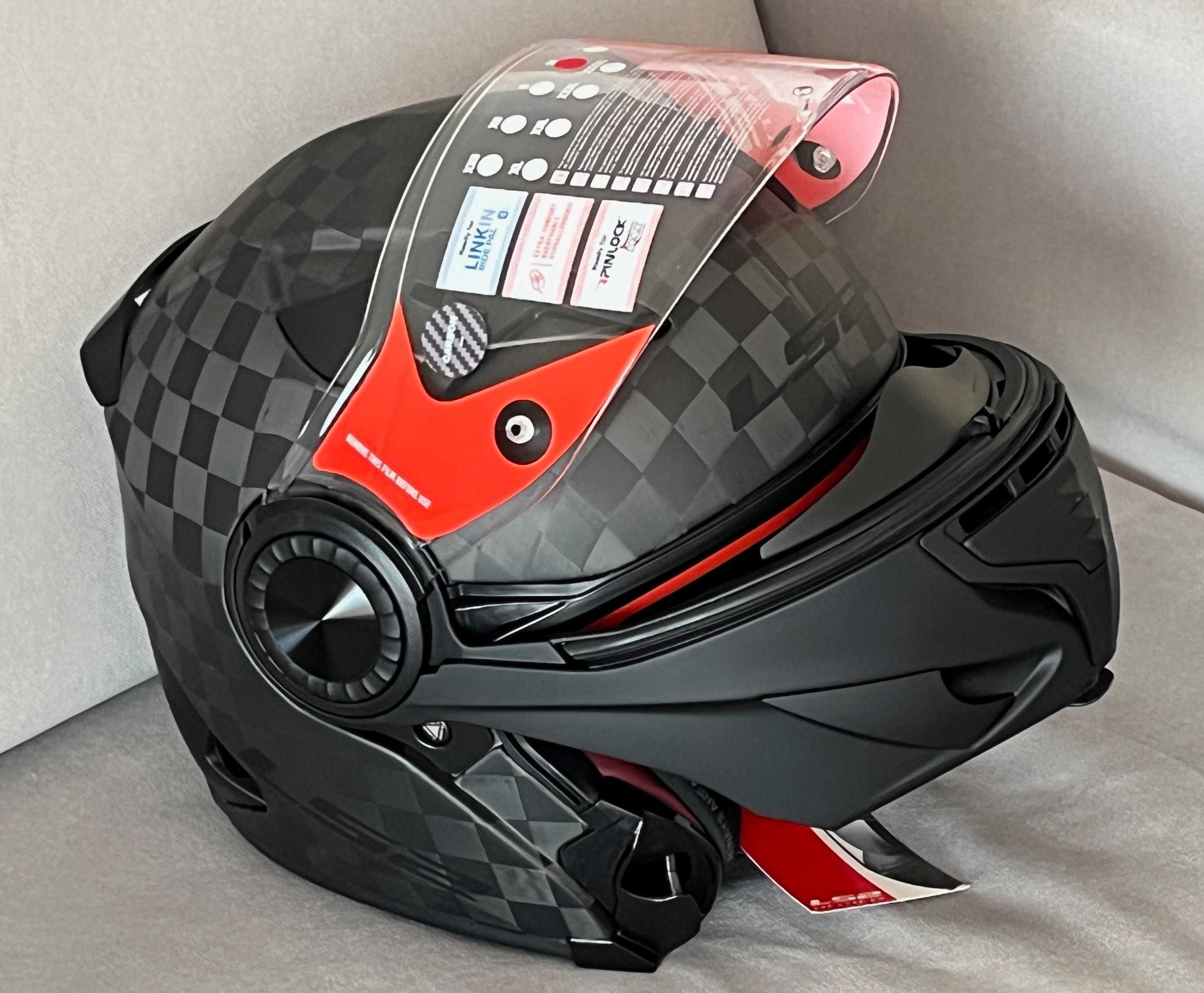 Capacete modular LS2 Vortex Matt Carbon (NOVO) 40% Desconto. Tam S