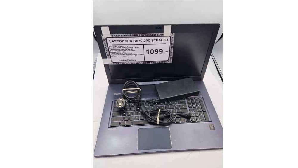 laptop msi GS70 STEALTH intel I7-4710HQ NVIDIA geforce GTX 860M 8/1TB