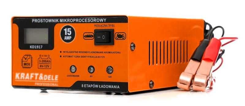 KRAFT&DELE Prostownik Mikroprocesorowy Akumulatorowy 6v / 12v KD1917