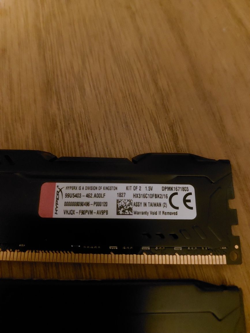 (Rezerwacja) Pamięć ram DDR3 16gb (2x8) HyperX Fury
