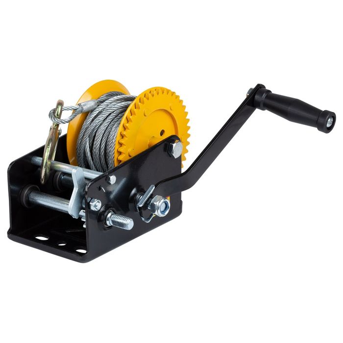 Лебедка ручная барабанная стальной трос 10м×5мм, 900кг SIGMA (6134021
