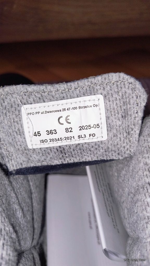 Buty robocze PPO Strzelce opolskie rozmiar 45