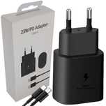 Szybka ładowarka do telefonu SAMSUNG Kostka PD 25W + Kabel USB-C 1m