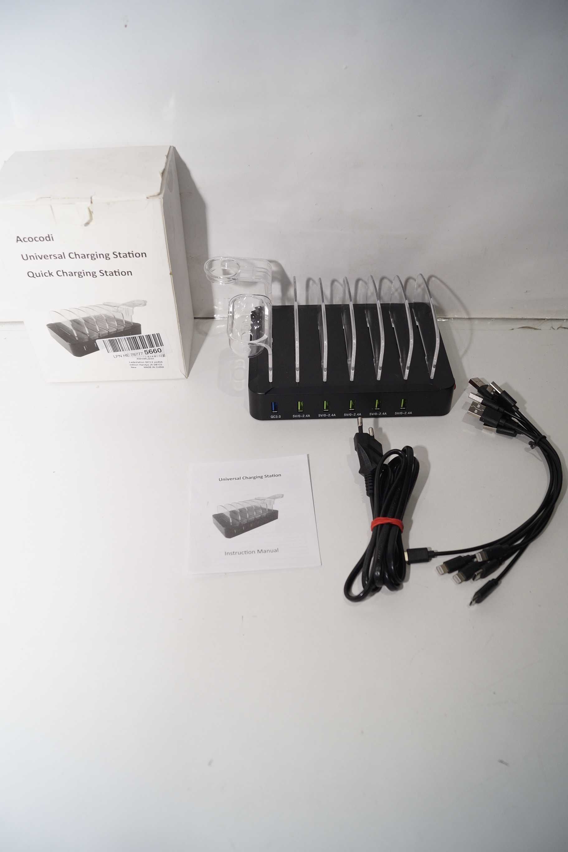 987 Acocodi SIN-60A Stacja ładująca USB Multi Dock 6 portów 50W
