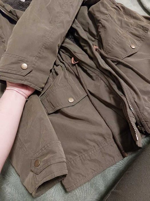 Kurtka z kapturem zimowa parka ocieplana L/xl