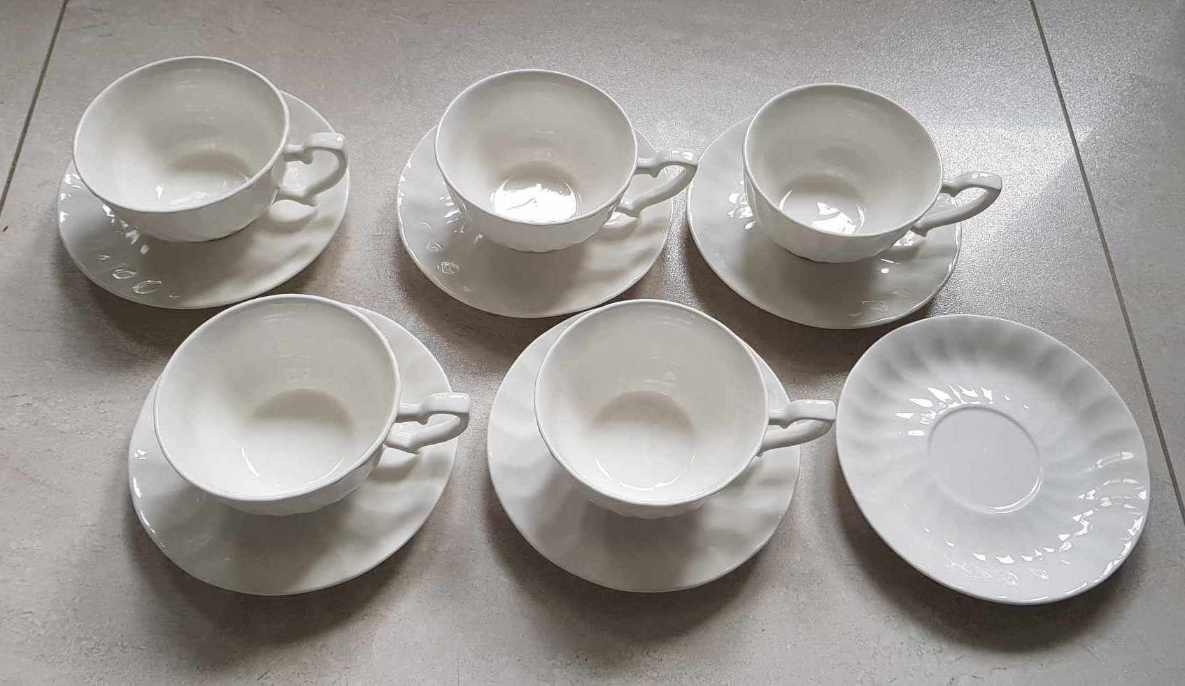 BELLISSIMA Magnolia Filiżanki 200 ml Spodki do kawy herbaty Porcelana