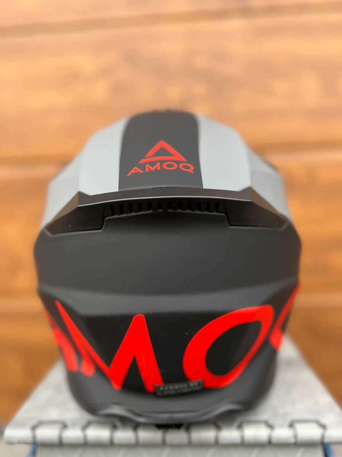 Мото Кросовий шлем AMOQ,фул фейс + 3 подарки Очки+Перчатки+Балаклава