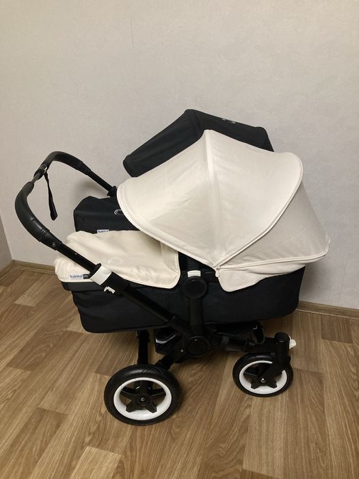 Bugaboo Donkey Black White Коляска для двійні.