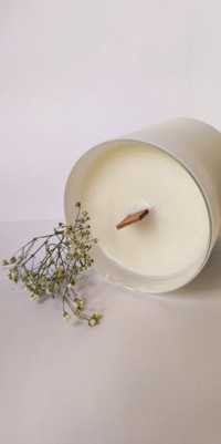 Świeca z wosku sojowego zapach Kwiat dyni i miód 270ml drewniany knot