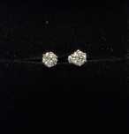 Сережки Tiffany пусеты 750 проба 1.70 грамм, бриллианты 0.58 ct F/VS