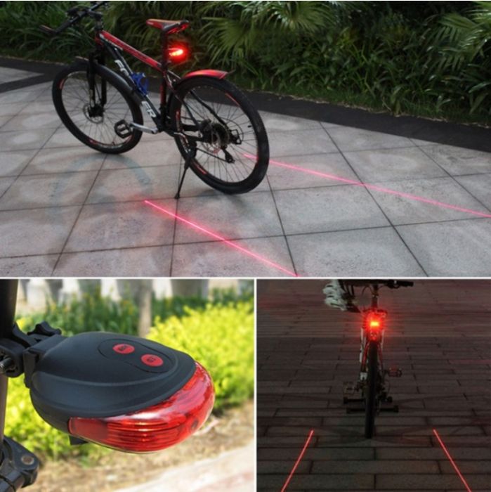 Farolim traseiro LED e laser's para bicicleta (NOVO AINDA COM CAIXA)