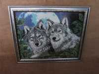 Картина из Бисера (Волки)